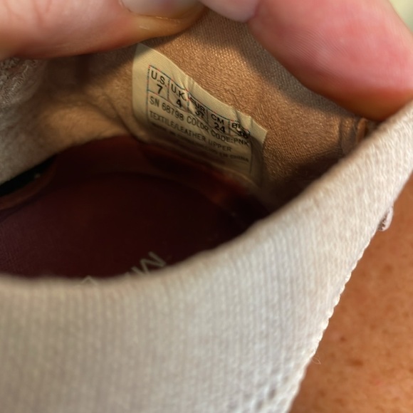 Mark Nason LA, size 7, dusty rose pink knit leather saddle shoe sock sneaker - Picture 10 of 10